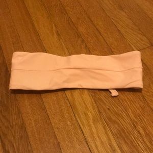 Strapless pink Bikini top